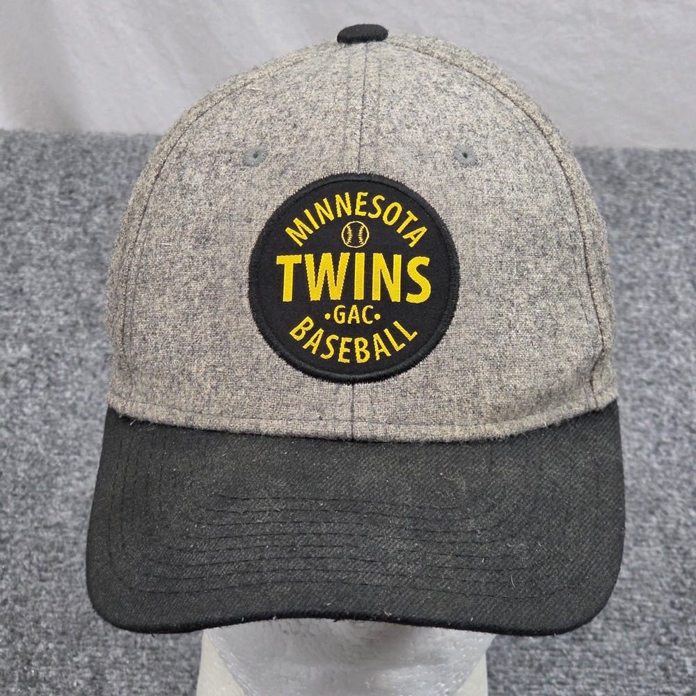 Minnesota Twins x Gustavus Adolphus College Hat Grey Black Snapback Baseball Cap
